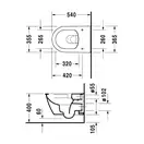 Унитаз подвесной Duravit Darling New Rimless (с сиденьем Soft Close HyGieneGlaze (2557092000+0069890000) фото 4 Aquada.com.ua