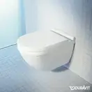 Унитаз подвесной Rimless (безободковый) Duravit Starck 3 с сиденьем Soft Close (45270900А1) фото 2 Aquada.com.ua