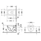 Унитаз подвесной Rimless (безободковый) Duravit Starck 3 с сиденьем Soft Close (45270900A1) фото 3 Aquada.com.ua