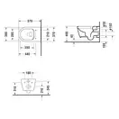 Унитаз подвесной Rimless (безободковый) Duravit Me by Starck с сиденьем (45290900A11) фото 4 Aquada.com.ua