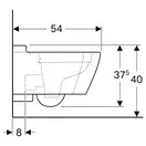 Подвесной унитаз Rimfree (безободковий) Geberit myDay с сиденьем Soft Close (201460600+575410000) фото 4 Aquada.com.ua