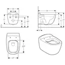 Унитаз подвесной Rimfree (безободковый) Geberit Citterio, с сиденьем Soft Close (500.510.01.1+500.540.01.1) фото 4 Aquada.com.ua
