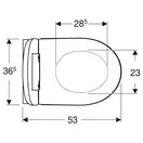 Унитаз подвесной Rimfree (безободковий) Geberit Icon, с сиденьем Soft Close (500.784.01.1) фото 4 Aquada.com.ua