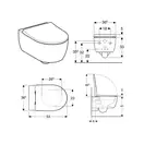 Унитаз подвесной Rimfree (безободковий) Geberit Icon, с сиденьем Soft Close (500.784.01.1)