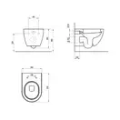 Унитаз подвесной Ravak Uni Chrome с сиденьем Soft Сlose (X01516+X01549) фото 6 Aquada.com.ua