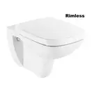Встроенный унитаз, Rimless (безободковый) Roca Debba с сиденьем Soft Close (A34H99L000) фото 1 Aquada.com.ua