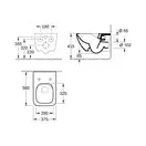 VILLEROY & BOCH VERITY LINE унитаз без ободка, 37,5*56см, подвесной, с-ма экономии воды AQUAREDUCT®(3/4,5 л), крепление SupraFix 2.0, белый альпин (4615R001) фото 2 Aquada.com.ua