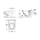 VILLEROY & BOCH VERITY DESIGN комплект: унитаз 37*56см подвесной, без ободка, горизонтальный выпуск, сиденье QuickRelease и SoftClosing, белый альпин (5643HR01) фото 2 Aquada.com.ua