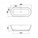 Ванна из искусственного камня Devit Laguna 180 x 80 x 54 см (18080110W) фото 3 Aquada.com.ua