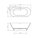 Ванна из искусственного камня Devit Up 180 x 81 x 64 см (18080120W) фото 3 Aquada.com.ua