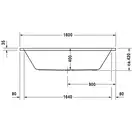 DURAVIT D-CODE ванна 180*80см, прямоугольная (700101000000000) фото 3 Aquada.com.ua