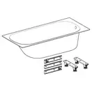 Ванна акриловая 70 х 160 см Geberit Soana Slim rim с ножками (554.001.01.1) фото 3 Aquada.com.ua