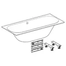 Ванна акриловая 80 х 180 см Geberit Soana Slim rim Duo с ножками (554.004.01.1) фото 4 Aquada.com.ua