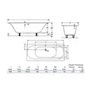 Geberit Soana Slim rim Duo Ванна акрилова, 180x80 см, біла (554.004.01.1)