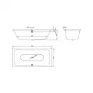 Ванна металлическая встраиваемая 180 х 80 см Grohe Essence (39617000) фото 5 Aquada.com.ua