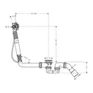 Сифон Hansgrohe Exafill S Basic для нестандартних ванн з наповненням (58116180)