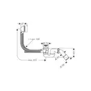 Слив/перелив для нестандартных ванн, скрытая часть Hansgrohe Flexaplus (цвет - хром) (58141180) фото 3 Aquada.com.ua