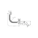 Слив-перелив Hansgrohe Flexaplus (цвет - хром) (58143000) фото 2 Aquada.com.ua