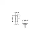 Накладная панель слива-перелива Hansgrohe Flexaplus S (цвет - хром) (58186000) фото 2 Aquada.com.ua