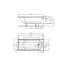 Kolo OPAL PLUS Ванна прямоугольная 160х70 см, белая (XWP136000N)