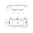 Ванна акриловая 80 х 180 см Ravak Formy 01 Slim (C881300000) фото 6 Aquada.com.ua