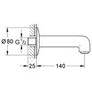 Вилив для ванни Grohe BauClassic Neutral (13258000)