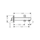 HANSGROHE Излив для ванны Metris S (31417000) фото 2 Aquada.com.ua