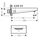 Излив для ванны Hansgrohe Metropol (цвет - чёрный матовый) (32543670) фото 2 Aquada.com.ua