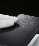 Смеситель для биде Axor MyEdition (цвет - хром/кожа серая) (47212000+47918000) фото 2 Aquada.com.ua
