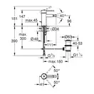 Смеситель для биде Grohe Essence S-Size (цвет - тёмный графит, матовый), с донным клапаном (32935AL1) фото 2 Aquada.com.ua