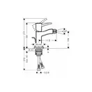 Смеситель для биде Hansgrohe Metropol Classic (цвет - хром), с донным клапаном (31320000) фото 2 Aquada.com.ua