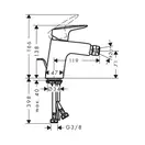 Смеситель для биде Hansgrohe Logis 71204000 с донным клапаном фото 2 Aquada.com.ua