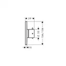 Запорный/переключающий вентиль Trio/Quattro Axor Starck X (цвет - хром) (10934000) фото 2 Aquada.com.ua