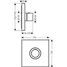 Термостат Axor ShowerSelect Highflow square прихованого монтажу, gold optic (36718990)