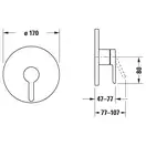 Смеситель для душа скрытого монтажа Duravit C.1 (цвет - чёрный матовый) (C14210010046) фото 2 Aquada.com.ua