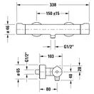 Термостат для душа Duravit C.1 (цвет - хром) (C14220000010) фото 2 Aquada.com.ua