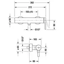 Смеситель для душа Duravit C.1 (цвет - хром) (C14230000010) фото 2 Aquada.com.ua