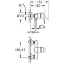 Змішувач для душа Grohe Bauedge, хром (23333000)