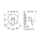 Змішувач прихованого монтажу для 1 споживача Grohe Eurosmart Cosmopolitan (24044000)