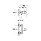 GROHE Смеситель для душа BAU EDGE (32821000) фото 2 Aquada.com.ua