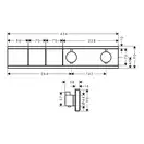 Термостат прихованого монтажу Hansgrohe RainSelect на 2 споживача, Brushed Black (15380340)