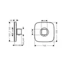 Термостат для душа Hansgrohe Ecostat E (цвет - хром) (15705000) фото 2 Aquada.com.ua