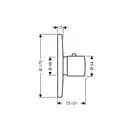 Смеситель термостатический Hansgrohe Ecostat S (цвет - хром) (15711000) фото 3 Aquada.com.ua