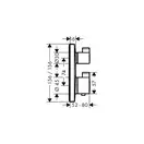 Термостат для душа Hansgrohe Ecostat Square (цвет - хром) (15712000) фото 2 Aquada.com.ua