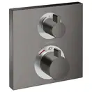 Термостат для душа на 2 потребителя Hansgrohe Ecostat Square (цвет - чёрный матовый хром) (15714340) фото 1 Aquada.com.ua