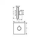 Термостат для душа Hansgrohe ShowerSelect (цвет - хром/чёрный) (15734600) фото 2 Aquada.com.ua