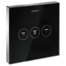 HANSGROHE ShowerSelect Модуль с тремя запорными клапанами, стеклянный, черный/хром (15736600) фото 1 Aquada.com.ua