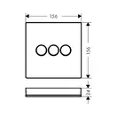 HANSGROHE ShowerSelect Модуль с тремя запорными клапанами, стеклянный, черный/хром (15736600) фото 2 Aquada.com.ua