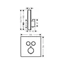 HANSGROHE Термостат  для двух потребителей, стеклянный, СМ белый/хром ShowerSelect (15738400) фото 2 Aquada.com.ua