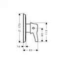 Термостат для душа Hansgrohe Ecostat Classic (цвет - хром) (15751000) фото 2 Aquada.com.ua